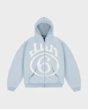 Sweat à capuche Zippé Graphique Six Stars Bleu