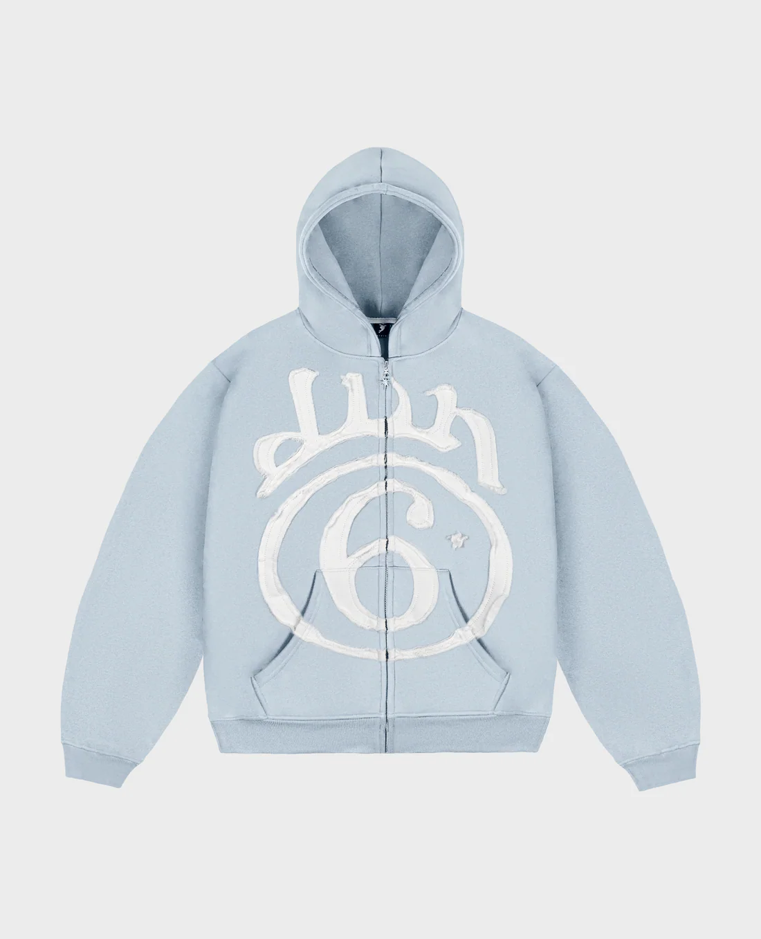 Sweat à capuche Zippé Graphique Six Stars Bleu Sweat à capuche Zippé Graphique Six Stars Bleu