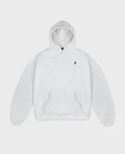 Sweat à capuche gris chiné